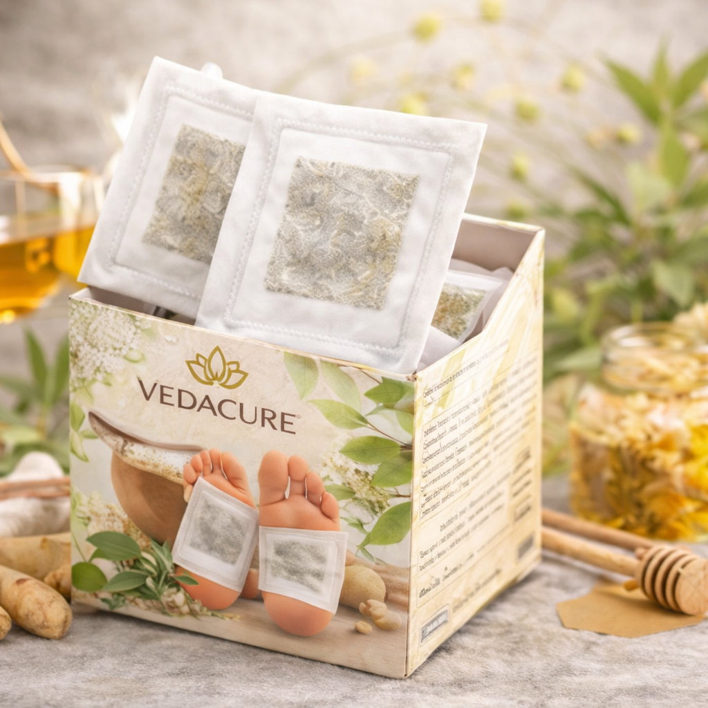 Vedacure Ayurvedic 100% Herbal & Gentle Ingredient Foot Patches [(Buy 10 Get 20 Free (Pack of 30)]