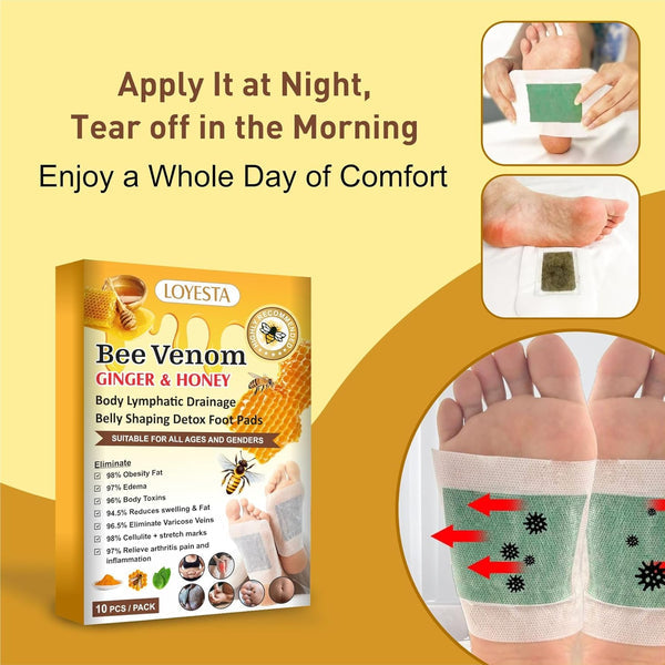 Bee Venom Ginger & Honey Detox Pads  BUY 10 GET 10 FREE (Pack of 20)