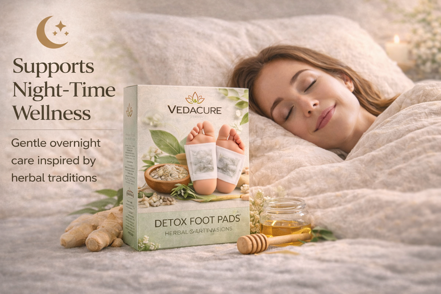 Vedacure Ayurvedic 100% Herbal & Gentle Ingredient Foot Patches [(Buy 10 Get 20 Free (Pack of 30)]