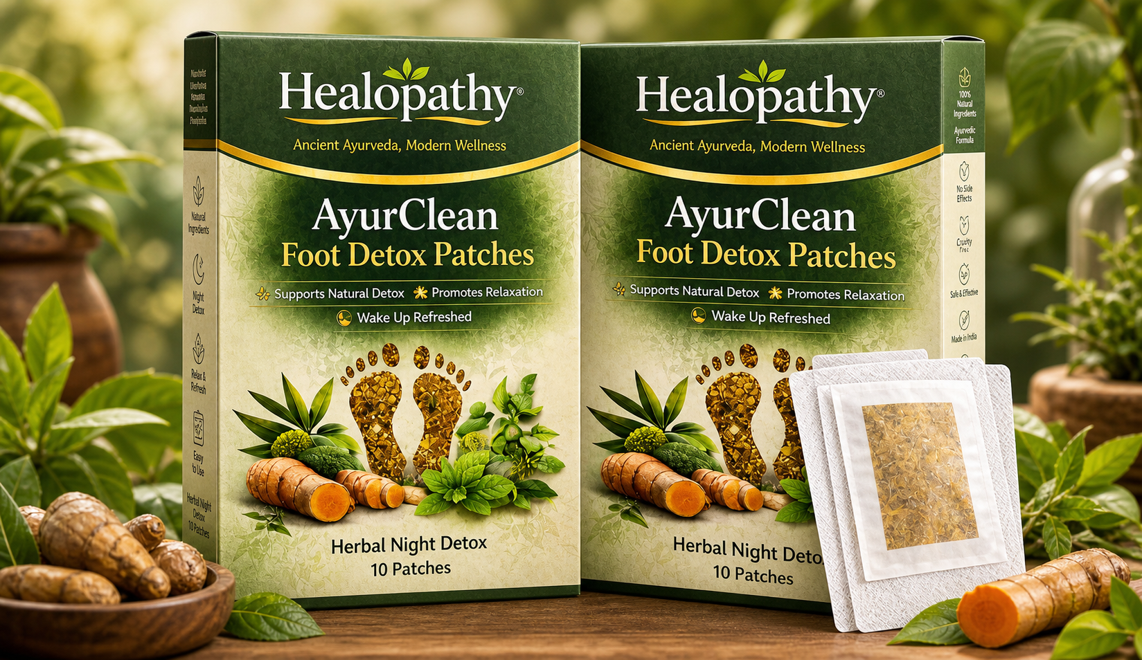 Helopathy Ayurclean foot Detox patches